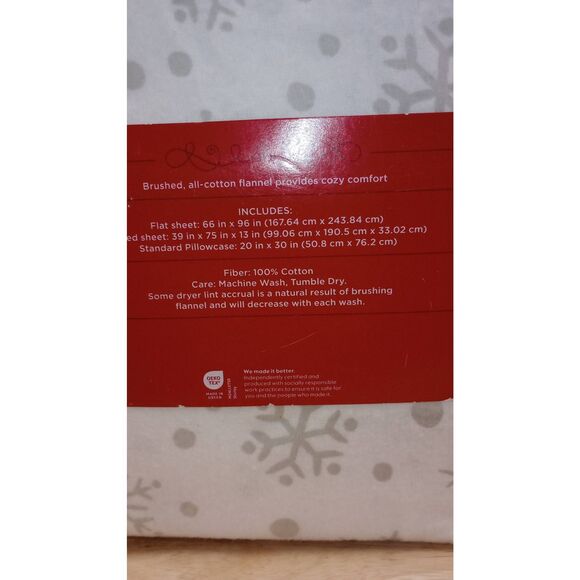 NWT Winter wonderland flannel sheets size twin - Picture 6 of 6